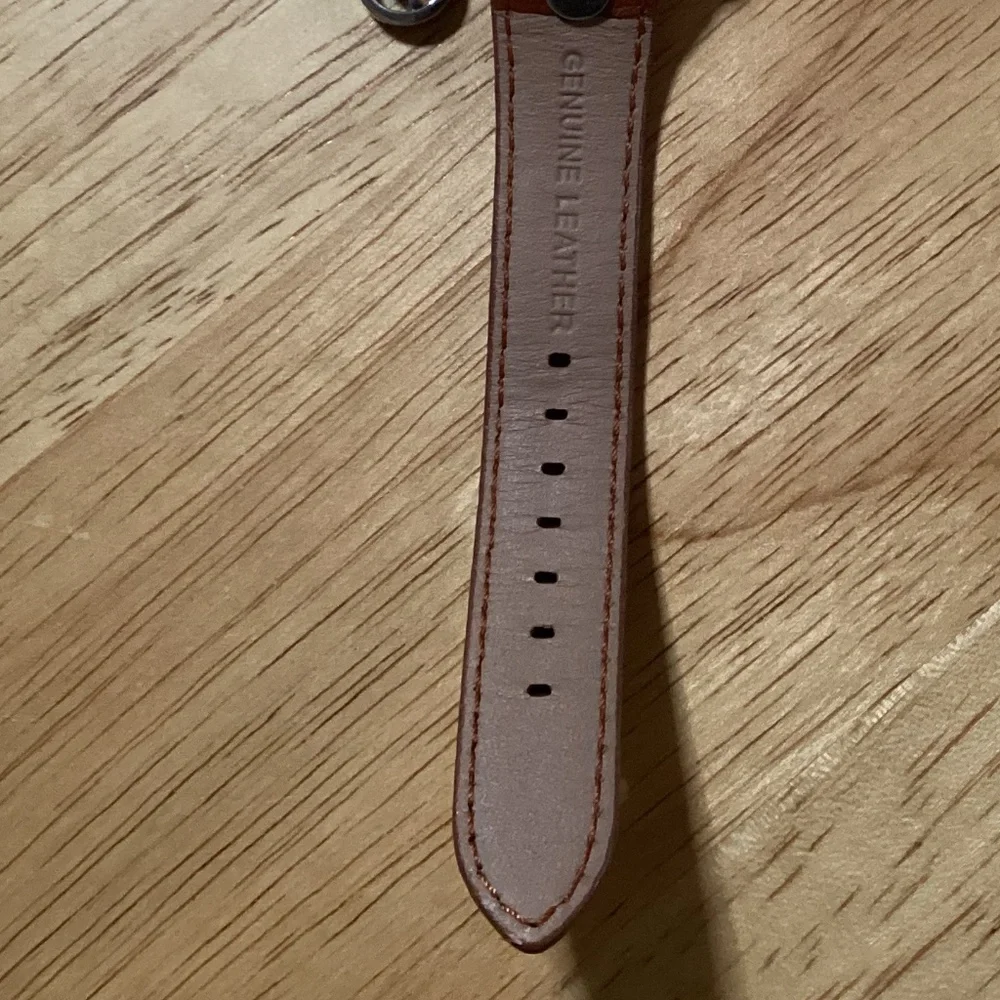 Vintage Michael Kors Women’s Watch Silver-tone with Brown Leather Band MK2165